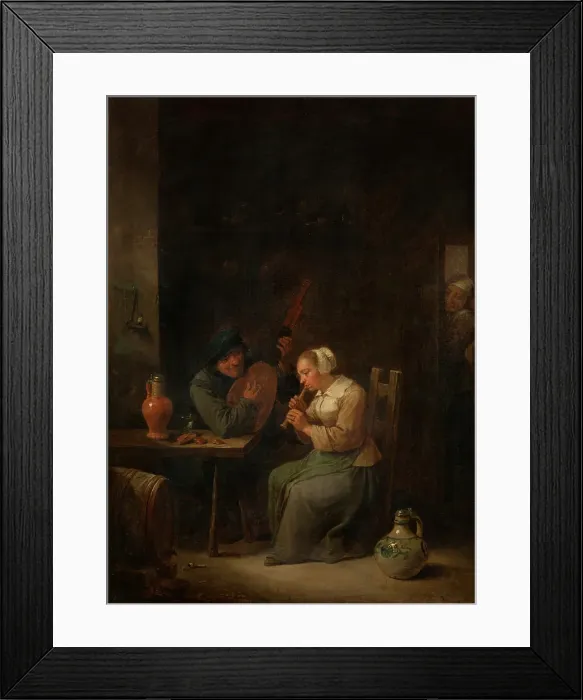 Framed Print : Duet, c1640-1690. Creator: David Teniers II Framed Print : Duet, c1640-1690. Creator: David Teniers II