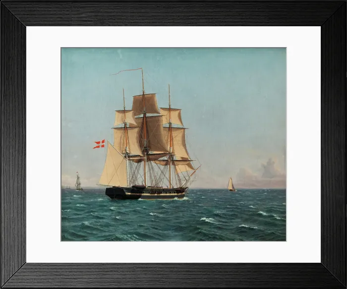 Framed Print : The Corvette Najaden under Sail, c1834. Creator: CW Eckersberg Framed Print : The Corvette Najaden under Sail, c1834. Creator: CW Eckersberg
