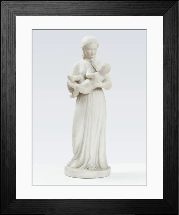 Framed Print : Mother and child, 1877. Creator: Georg Christian Freund Framed Print : Mother and child, 1877. Creator: Georg Christian Freund