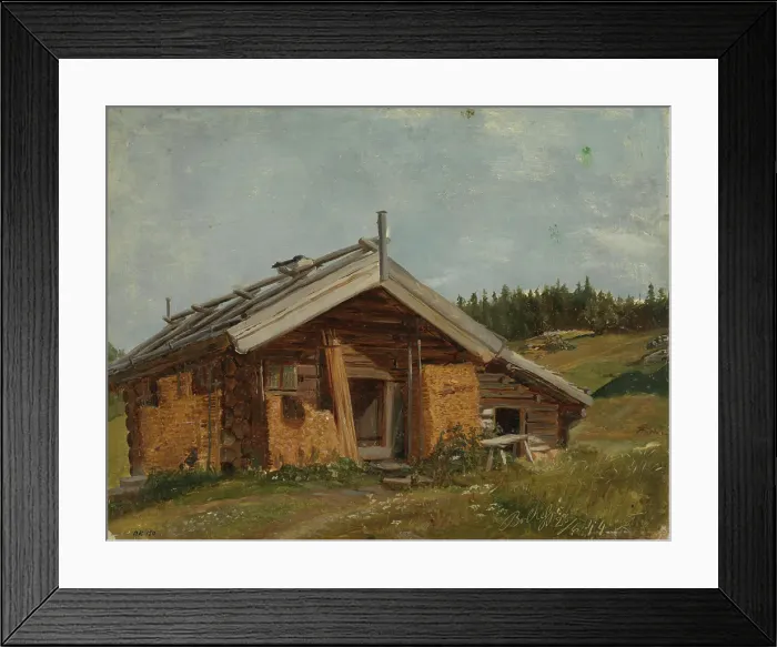 Framed Print : Farmhouse at Bolkesjo, 1844. Creator: Adolph Tidemand Framed Print : Farmhouse at Bolkesjo, 1844. Creator: Adolph Tidemand