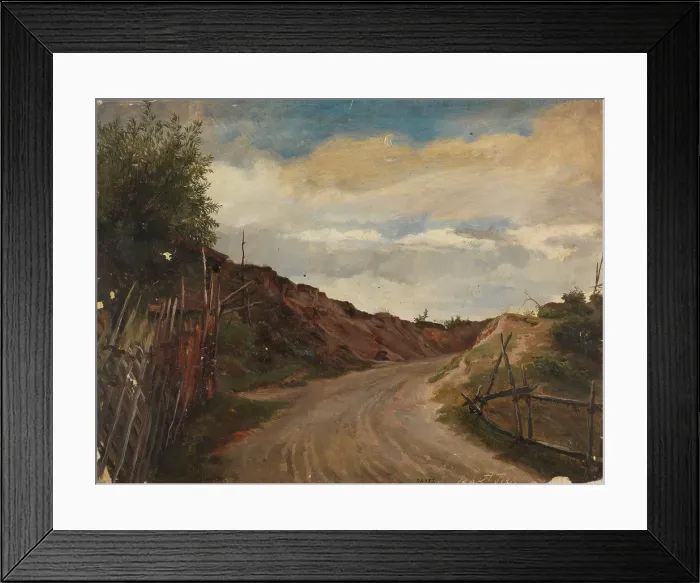 Framed Print : Country Road, 1844. Creator: Adolph Tidemand Framed Print : Country Road, 1844. Creator: Adolph Tidemand