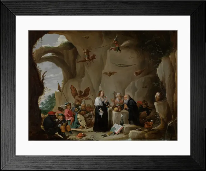 Framed Print : The Temptation of Saint Anthony the Great, c1640-1690. Creator: David Teniers II Framed Print : The Temptation of Saint Anthony the Great, c1640-1690. Creator: David Teniers II