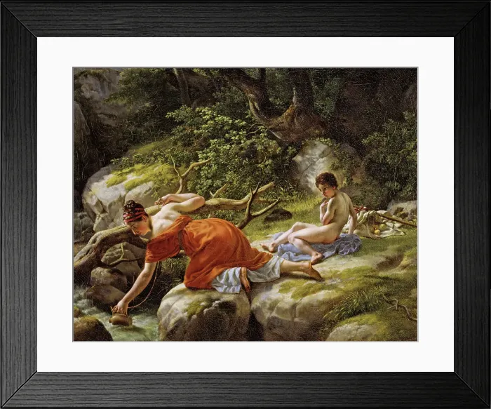 Framed Print : Hagar and Ismael in the Desert, 1812. Creator: CW Eckersberg Framed Print : Hagar and Ismael in the Desert, 1812. Creator: CW Eckersberg