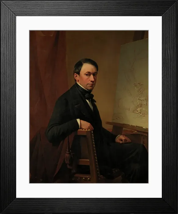 Framed Print : Self Portrait, 1854. Creator: Eugene Verboeckhoven Framed Print : Self Portrait, 1854. Creator: Eugene Verboeckhoven