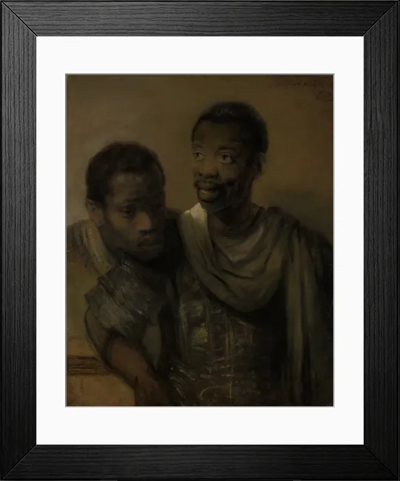Framed Print : Two African Men, c1661. Creator: Rembrandt Harmensz van Rijn Framed Print : Two African Men, c1661. Creator: Rembrandt Harmensz van Rijn