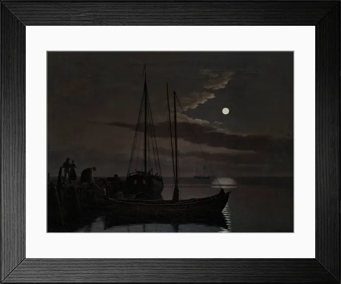Framed Print : Moonlight Picture, 1821. Creator: CW Eckersberg