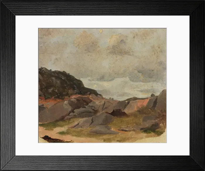 Framed Print : Landscape Study, probably 1830. Creator: Adolph Tidemand Framed Print : Landscape Study, probably 1830. Creator: Adolph Tidemand