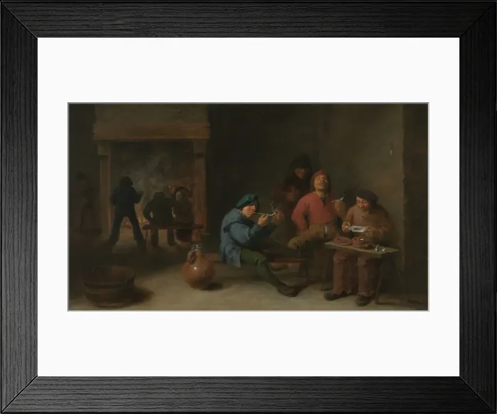 Framed Print : Smokers, 1633. Creator: David Teniers II Framed Print : Smokers, 1633. Creator: David Teniers II