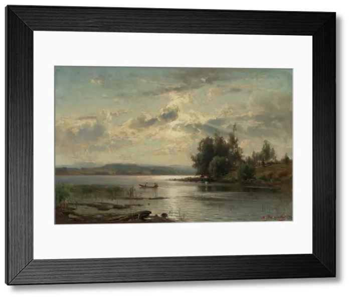 Framed Print : Lake in Tavastland, Before 1890. Creator: Hjalmar Munsterhjelm Framed Print : Lake in Tavastland, Before 1890. Creator: Hjalmar Munsterhjelm