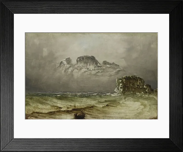 Framed Print : Coastal Landscape, probably 1860s. Creator: Peder Balke Framed Print : Coastal Landscape, probably 1860s. Creator: Peder Balke