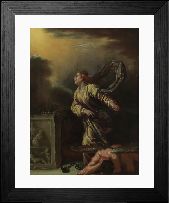 Framed Print : Saint Juliana, probably between 1610 and 1623. Creator: Domenico Fetti Framed Print : Saint Juliana, probably between 1610 and 1623. Creator: Domenico Fetti