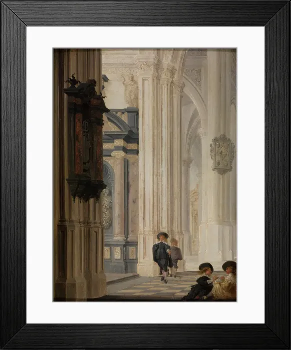 Framed Print : Interior of a Church, 1635. Creator: Dirck van Delen Framed Print : Interior of a Church, 1635. Creator: Dirck van Delen