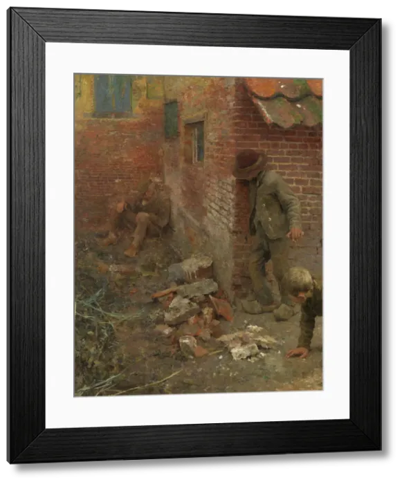 Framed Print : The Idiot, 1892. Creator: Evrard Larock Framed Print : The Idiot, 1892. Creator: Evrard Larock