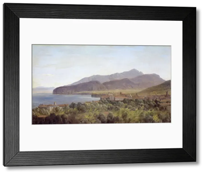 Framed Print : From Sorrento, 1833. Creator: Thomas Fearnley Framed Print : From Sorrento, 1833. Creator: Thomas Fearnley