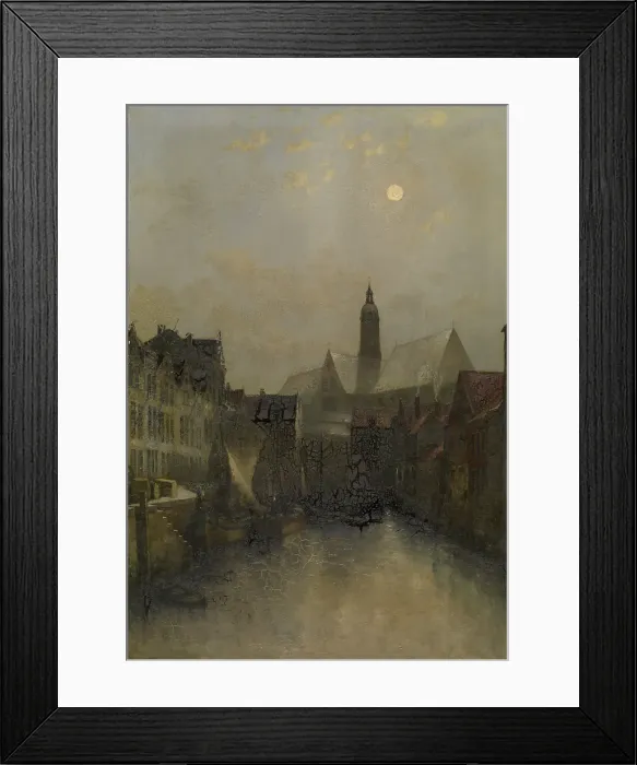 Framed Print : The Koolvliet in Antwerp, mid-late 19th century. Creator: Egidius Franciscus Leemans Framed Print : The Koolvliet in Antwerp, mid-late 19th century. Creator: Egidius Franciscus Leemans
