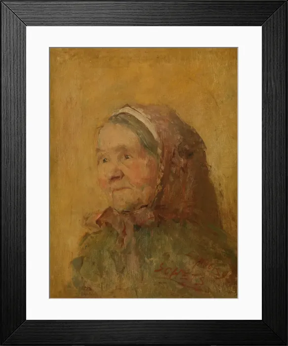Framed Print : An Old Woman, 1892. Creator: Evrard Larock Framed Print : An Old Woman, 1892. Creator: Evrard Larock