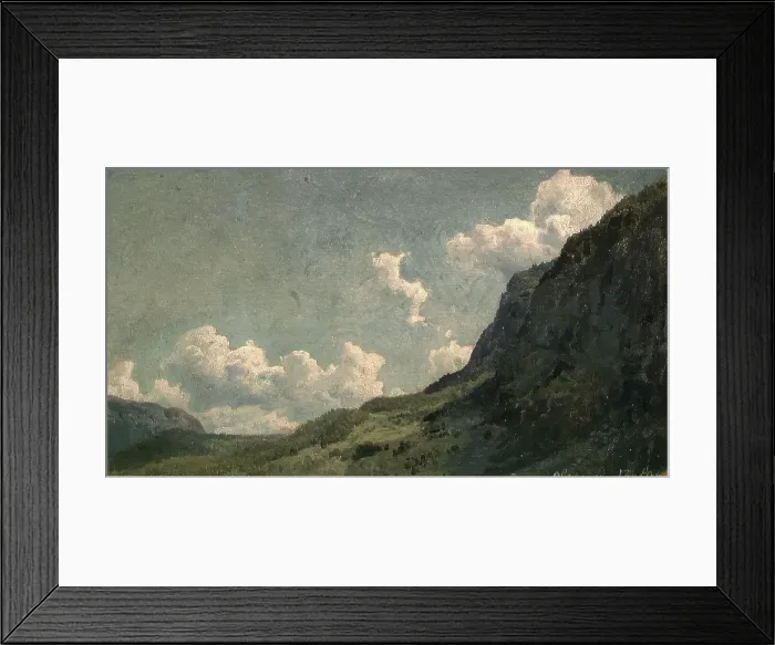 Framed Print : Summer Landscape, 1848. Creator: Hans Gude Framed Print : Summer Landscape, 1848. Creator: Hans Gude