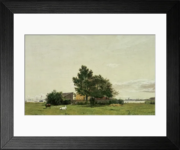 Framed Print : Section near the Lime Kiln with a View towards Copenhagen, 1836. Creator: Christen Kobke Framed Print : Section near the Lime Kiln with a View towards Copenhagen, 1836. Creator: Christen Kobke