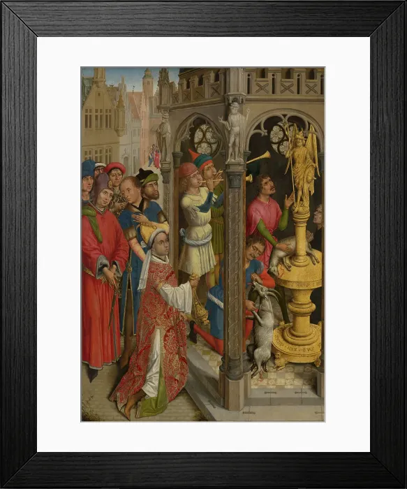 Framed Print : St Augustine Sacrificing to a Manichaean Idol (?). Creator: Unknown Framed Print : St Augustine Sacrificing to a Manichaean Idol (?). Creator: Unknown