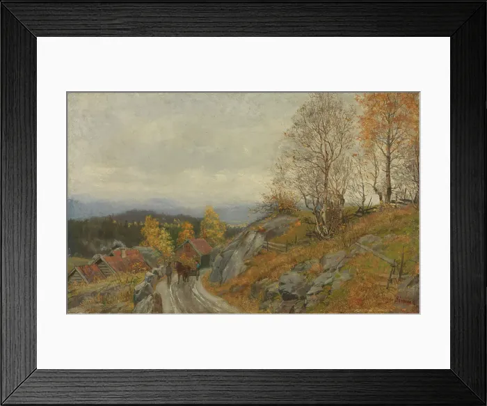 Framed Print : View from Modum, 1883. Creator: Jorgen Sorensen Framed Print : View from Modum, 1883. Creator: Jorgen Sorensen
