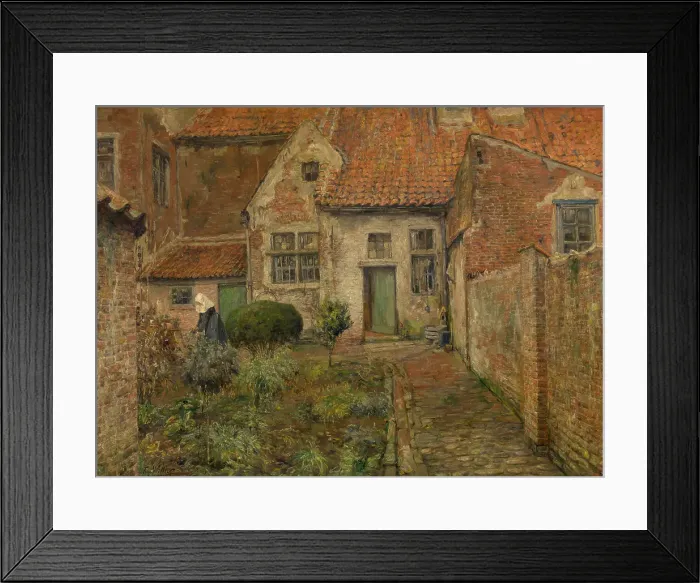 Framed Print : Beguinage, c1900-1930. Creator: Ferdinand Willaert Framed Print : Beguinage, c1900-1930. Creator: Ferdinand Willaert