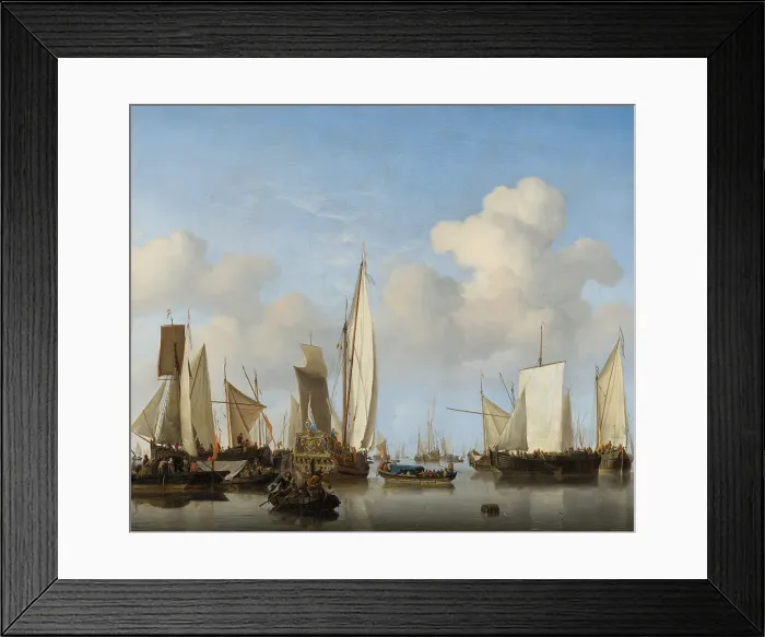 Framed Print : Ships in the Roads. Creator: Willem van de Velde the Younger Framed Print : Ships in the Roads. Creator: Willem van de Velde the Younger
