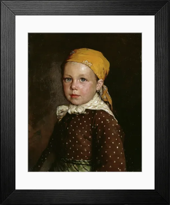 Framed Print : Portrait of a little Girl, 1880. Creator: Jahn Ekenaes