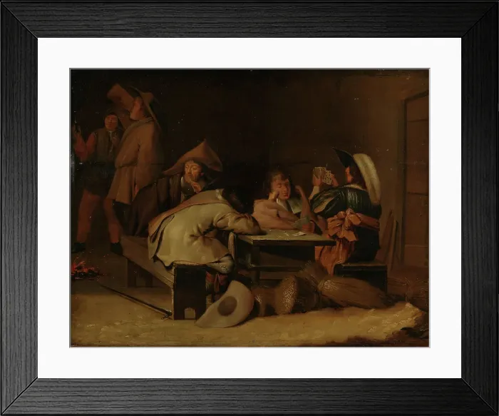 Framed Print : Soldiers in a Guardroom / an Inn, 1st half of 17th century. Creator: Unknown Framed Print : Soldiers in a Guardroom / an Inn, 1st half of 17th century. Creator: Unknown