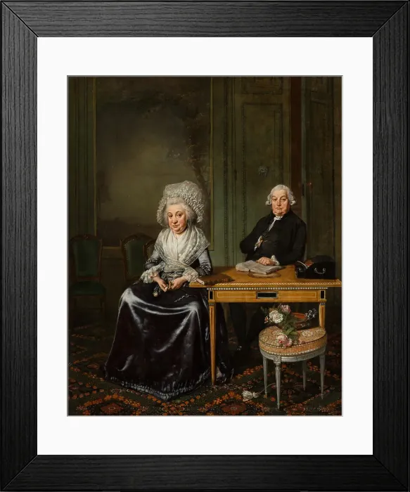 Framed Print : Portrait of Jacob Feitama (1726-1797) and his Wife, Elisabeth de Haan (1735-1800), c1780s. Creator: Wybrand Hendriks Framed Print : Portrait of Jacob Feitama (1726-1797) and his Wife, Elisabeth de Haan (1735-1800), c1780s. Creator: Wybrand Hendriks
