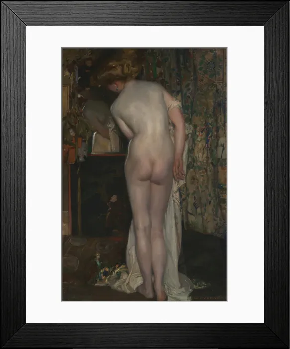 Framed Print : The Mirror, 1905. Creator: Emile Vloors Framed Print : The Mirror, 1905. Creator: Emile Vloors