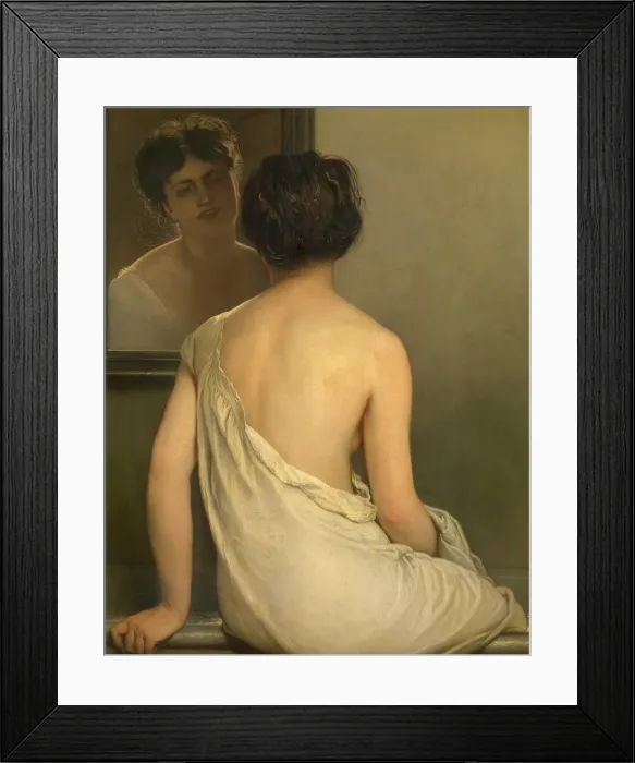 Framed Print : Woman Bathing, 1872. Creator: Ernst Slingeneyer Framed Print : Woman Bathing, 1872. Creator: Ernst Slingeneyer