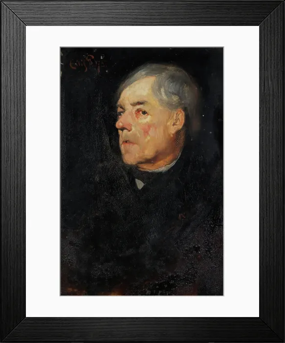 Framed Print : Study of an old Man, 1875. Creator: Eilif Peterssen Framed Print : Study of an old Man, 1875. Creator: Eilif Peterssen