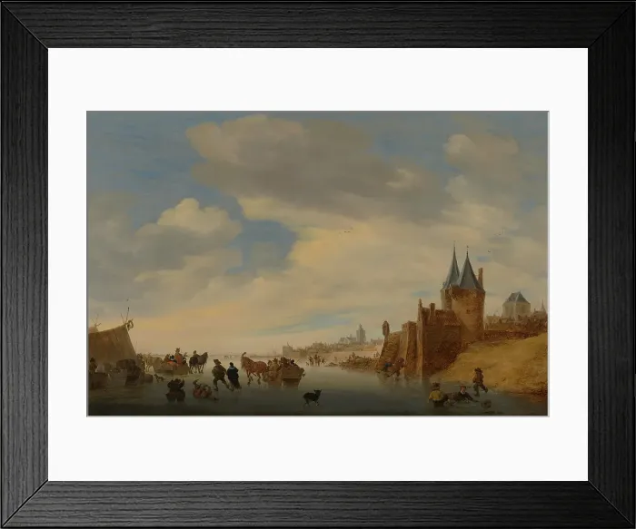 Framed Print : Winter Landscape at Arnhem, 1653. Creator: Salomon Ruysdael Framed Print : Winter Landscape at Arnhem, 1653. Creator: Salomon Ruysdael