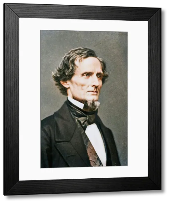 Framed Print : Jefferson Davis, between 1855 and 1865. Creator: Unknown Framed Print : Jefferson Davis, between 1855 and 1865. Creator: Unknown