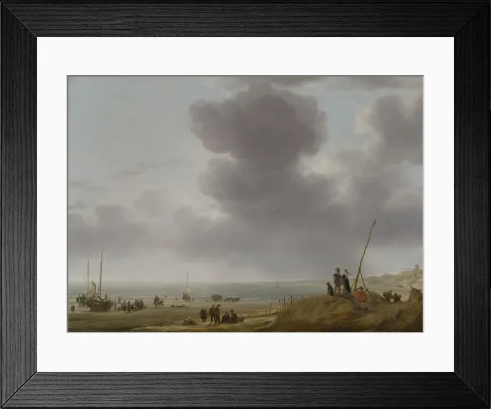 Framed Print : Beach View. Creator: Simon de Vlieger Framed Print : Beach View. Creator: Simon de Vlieger