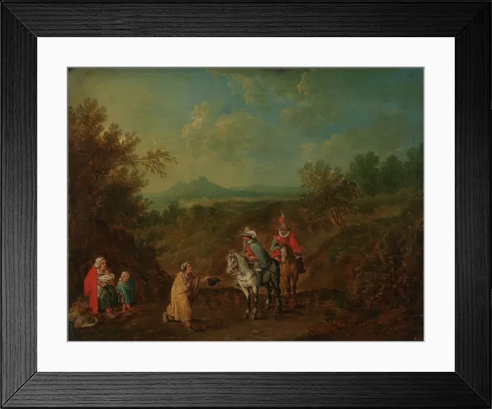 Framed Print : Landscape with Riders, Undated. Creator: Joos de Momper, the younger Framed Print : Landscape with Riders, Undated. Creator: Joos de Momper, the younger