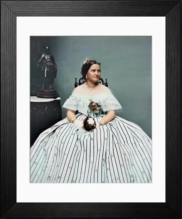 Framed Print : Mrs. Abraham Lincoln, between 1855 and 1865. Creator: Unknown Framed Print : Mrs. Abraham Lincoln, between 1855 and 1865. Creator: Unknown