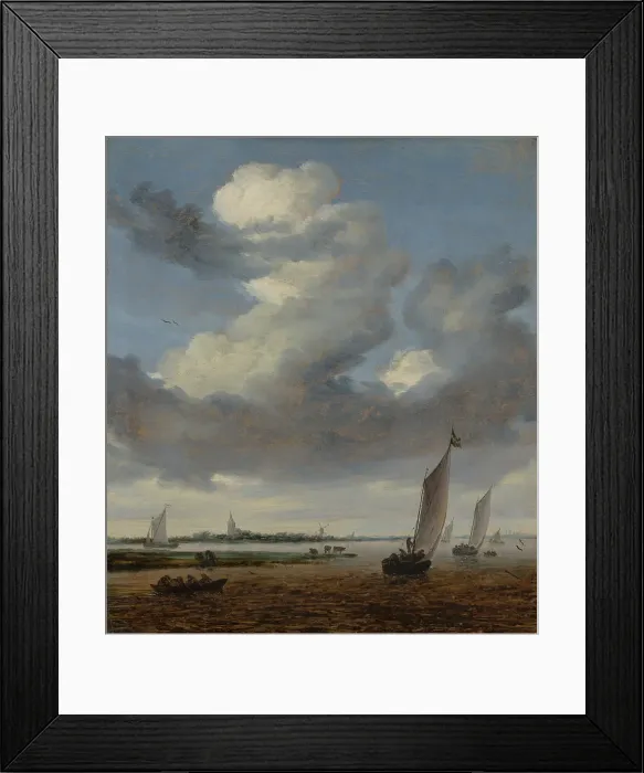 Framed Print : View of Beverwijk from the Wijkermeer. Creator: Salomon Ruysdael Framed Print : View of Beverwijk from the Wijkermeer. Creator: Salomon Ruysdael