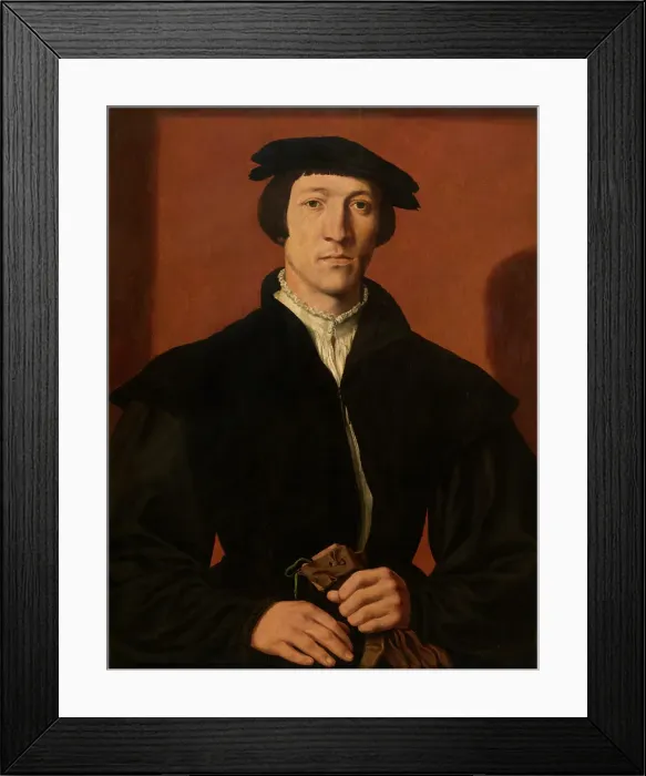 Framed Print : Portrait of a Man, c1530-1560s. Creator: Jan Cornelisz Vermeyen Framed Print : Portrait of a Man, c1530-1560s. Creator: Jan Cornelisz Vermeyen