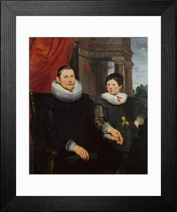 Framed Print : Portrait of a Father and Son, 1626. Creator: Cornelis de Vos Framed Print : Portrait of a Father and Son, 1626. Creator: Cornelis de Vos