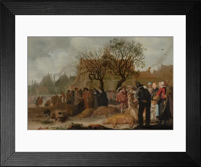 Framed Print : Hog Market. Creator: Sybrand van Beest Framed Print : Hog Market. Creator: Sybrand van Beest