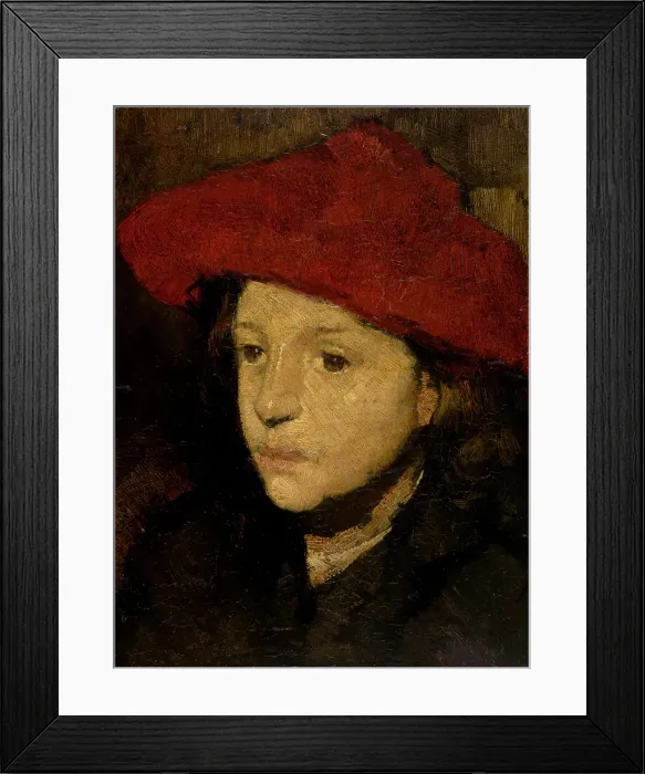 Framed Print : Boy, 1885-1890. Creator: Emile Vloors Framed Print : Boy, 1885-1890. Creator: Emile Vloors