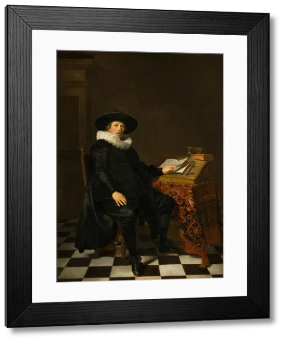 Framed Print : Portrait of a Scholar, 1631. Creator: Thomas de Keyser