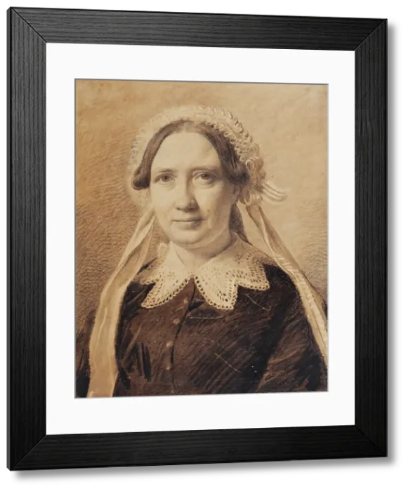 Framed Print : Portrait of Frederikke Vilhelmine Hage, born Faber, 1851. Creator: Constantin Hansen Framed Print : Portrait of Frederikke Vilhelmine Hage, born Faber, 1851. Creator: Constantin Hansen