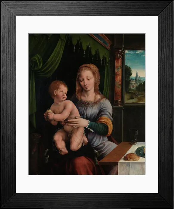 Framed Print : Madonna and Child, probably between 1530 and 1540. Creator: Ambrosius Benson Framed Print : Madonna and Child, probably between 1530 and 1540. Creator: Ambrosius Benson