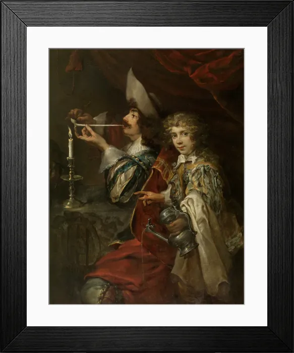 Framed Print : The Smoker. Creator: Jan Cossiers Framed Print : The Smoker. Creator: Jan Cossiers