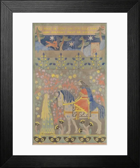 Framed Print : The yellow hair, 1899. Creator: Gerhard Munthe Framed Print : The yellow hair, 1899. Creator: Gerhard Munthe