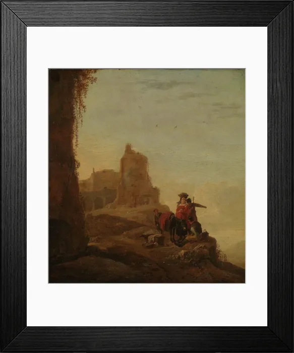 Framed Print : Italian mountain landscape, 17th century. Creator: Thomas Wijck Framed Print : Italian mountain landscape, 17th century. Creator: Thomas Wijck