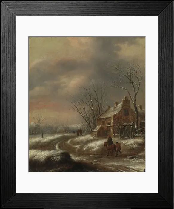 Framed Print : Dutch winter landscape, 17th century. Creator: Klaes Molenaer Framed Print : Dutch winter landscape, 17th century. Creator: Klaes Molenaer