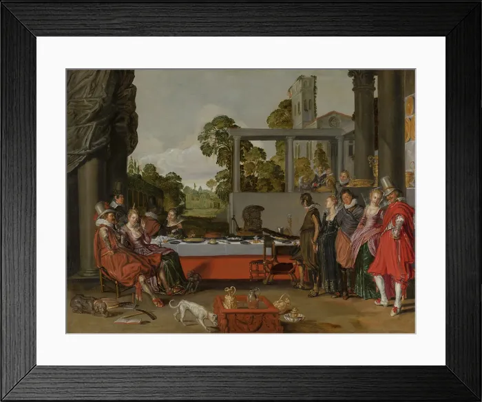 Framed Print : Merry Company on a Terrace. Creator: Willem Pietersz. Buytewech Framed Print : Merry Company on a Terrace. Creator: Willem Pietersz. Buytewech